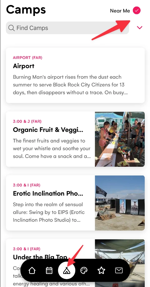 Search a camp