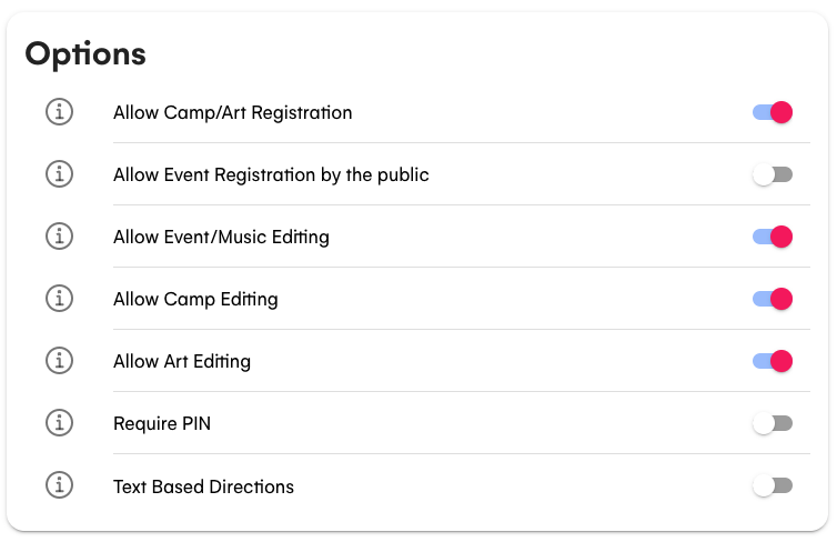 Settings Page